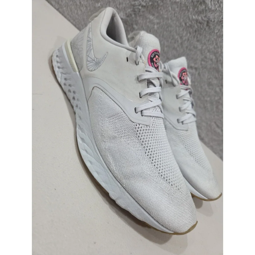 Nike Odyssey React 2  Running Shoes Pure Platinum AT9975-001 Men's Sz 14